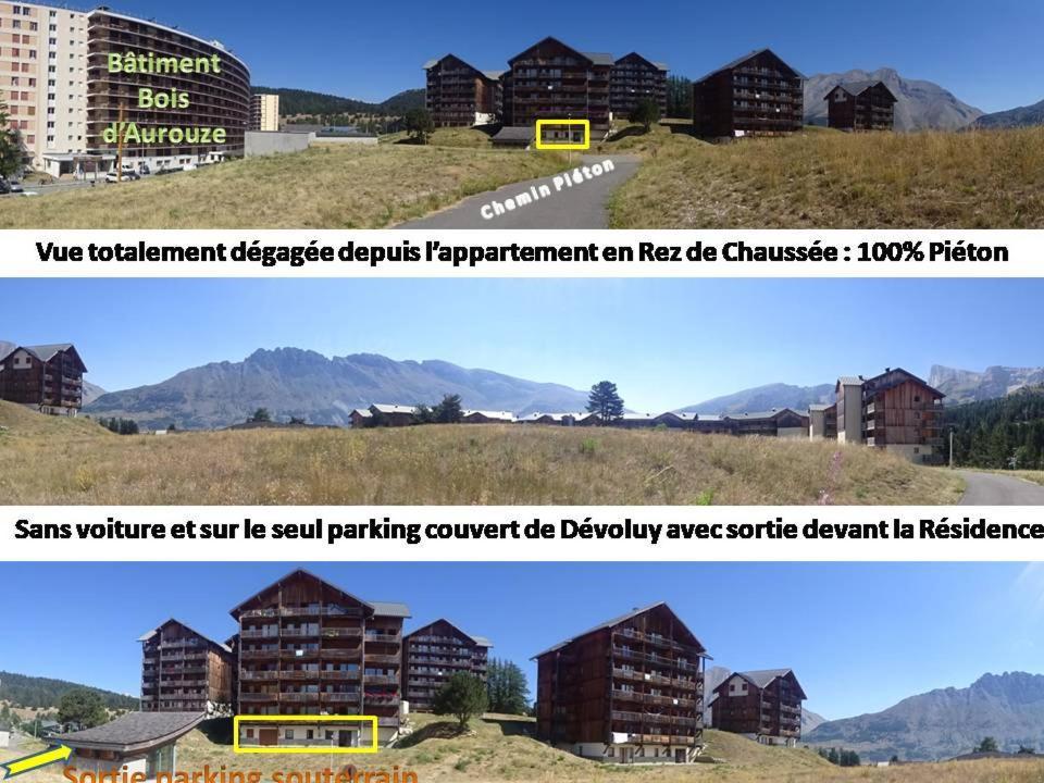 Appartement 8-10 Personnes Superdevoluy Hautes Alpes Rez De Chaussee Vue Panoramique 3 Chambres Saint-Étienne-en-Dévoluy Eksteriør billede